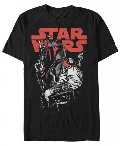 Star Wars Men's Classic Boba Fett Bounty Hunter Short Sleeve T-Shirt Black $15.40 T-Shirts