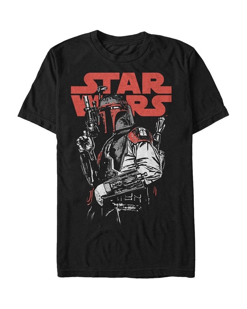 Star Wars Men's Classic Boba Fett Bounty Hunter Short Sleeve T-Shirt Black $15.40 T-Shirts