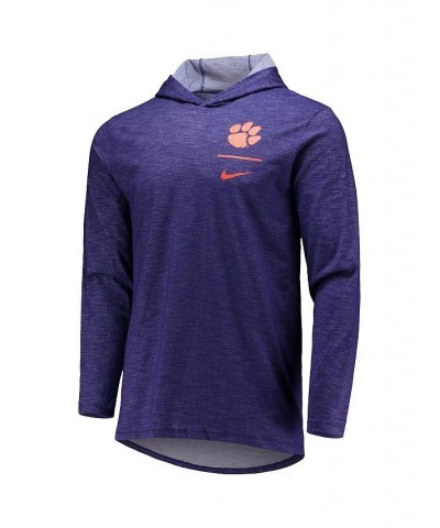 Men's Purple Clemson Tigers Slub Space-Dye Performance Long Sleeve Hoodie T-shirt $31.50 T-Shirts