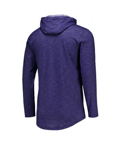 Men's Purple Clemson Tigers Slub Space-Dye Performance Long Sleeve Hoodie T-shirt $31.50 T-Shirts