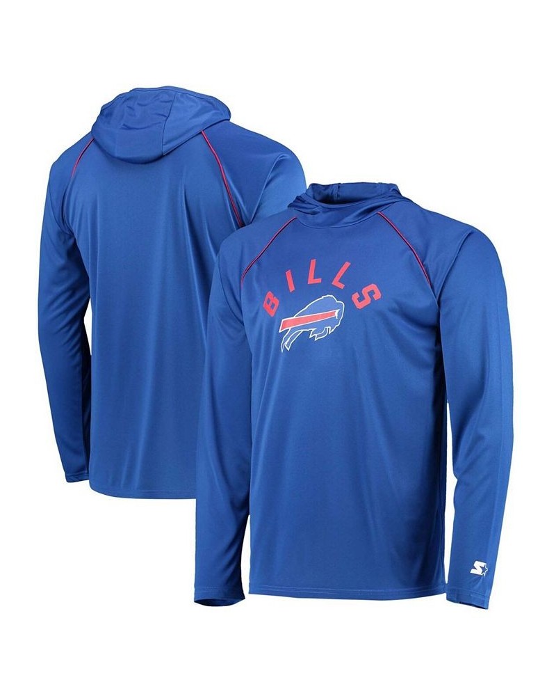 Men's Royal Buffalo Bills Raglan Long Sleeve Hoodie T-shirt $30.55 T-Shirts