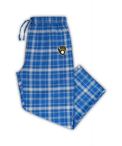 Men's Royal, Gray Milwaukee Brewers Big and Tall Team Flannel Pants $21.50 Pajama