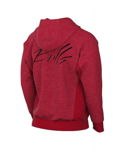 Men's Heather Red Chicago Bulls Courtside Versus Flight Pullover Hoodie $40.95 Sweatshirt