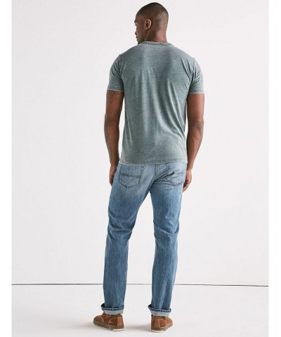 Men's Classic Venice Burnout Notch T-Shirt Blue $15.37 Shirts