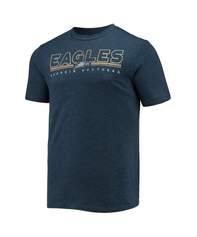 Men's Heathered Charcoal, Navy Georgia Southern Eagles Meter T-shirt and Pants Sleep Set $36.39 Pajama