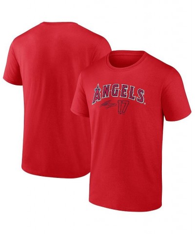 Men's Branded Shohei Ohtani Red Los Angeles Angels Player Name and Number T-shirt $20.51 T-Shirts