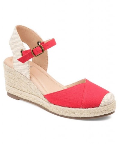 Women's Ashlyn Espadrille Sandals Red $40.00 Shoes