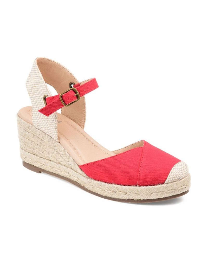 Women's Ashlyn Espadrille Sandals Red $40.00 Shoes