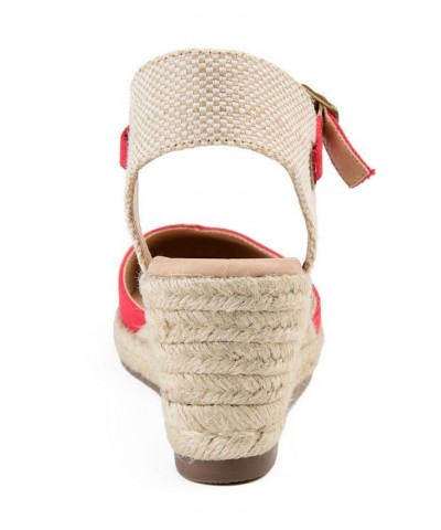 Women's Ashlyn Espadrille Sandals Red $40.00 Shoes