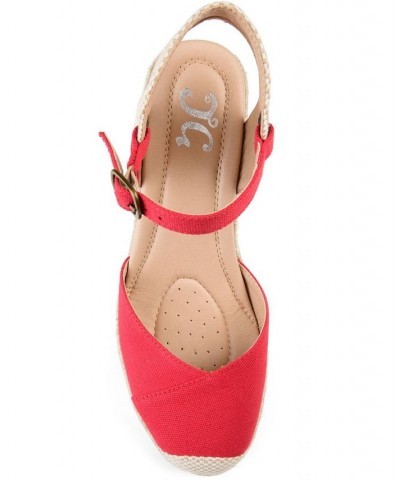 Women's Ashlyn Espadrille Sandals Red $40.00 Shoes