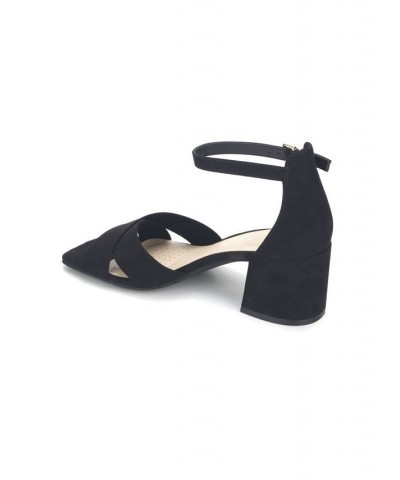 Women's Mix X-Band Block Heel Dress Sandals Black $45.54 Shoes