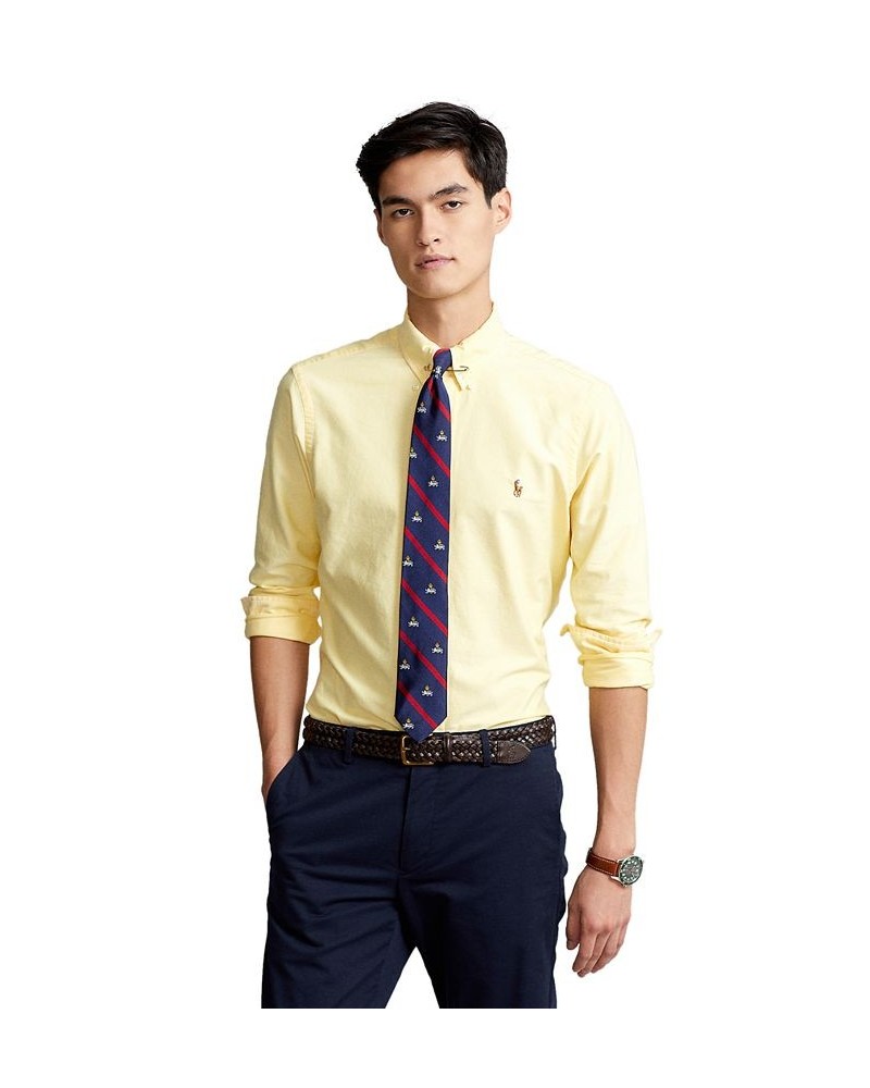 Men's Signature Oxford Shirt, Regular and Big & Tall Yellow $40.50 Dress Shirts