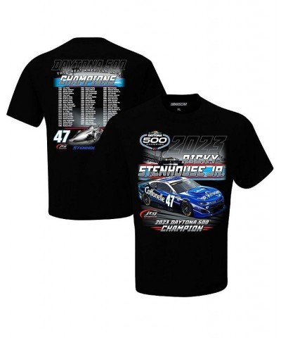 Men's Black Ricky Stenhouse Jr. 2023 Daytona 500 Past Champion T-shirt $16.72 T-Shirts