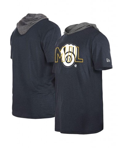 Men's Navy Milwaukee Brewers Team Hoodie T-shirt $24.20 T-Shirts