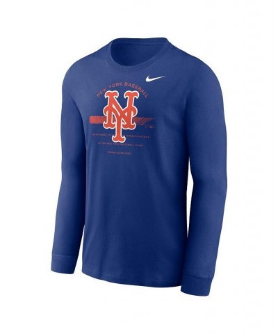 Men's Royal New York Mets Over Arch Performance Long Sleeve T-shirt $23.00 T-Shirts