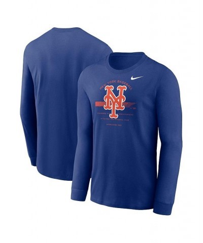 Men's Royal New York Mets Over Arch Performance Long Sleeve T-shirt $23.00 T-Shirts