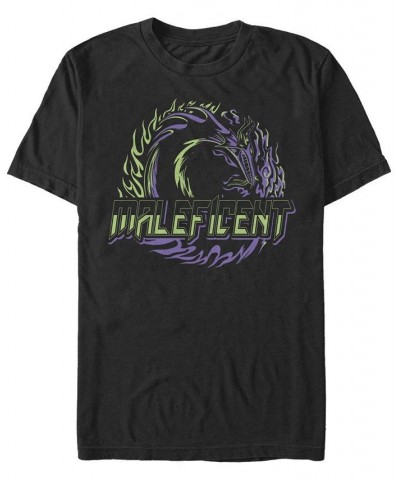 Men's Rave Maleficent Short Sleeve Crew T-shirt Black $15.40 T-Shirts