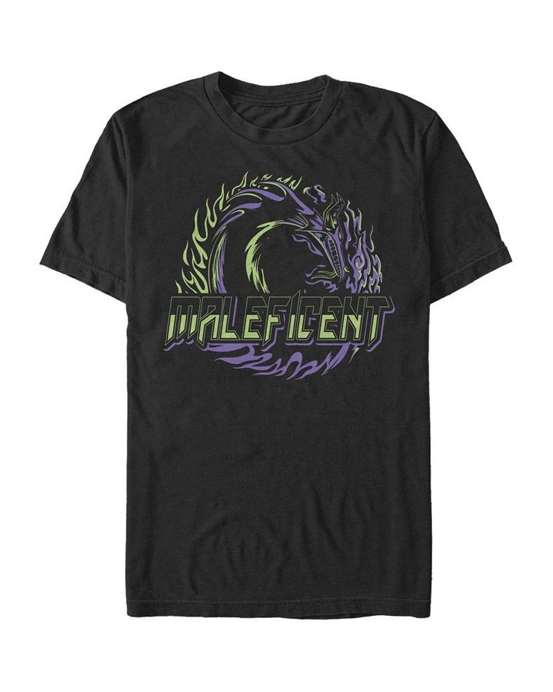 Men's Rave Maleficent Short Sleeve Crew T-shirt Black $15.40 T-Shirts