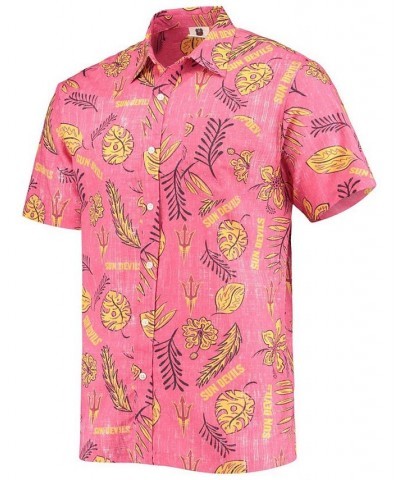 Men's Maroon Arizona State Sun Devils Vintage-Like Floral Button-Up Shirt $36.00 Shirts