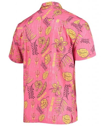 Men's Maroon Arizona State Sun Devils Vintage-Like Floral Button-Up Shirt $36.00 Shirts