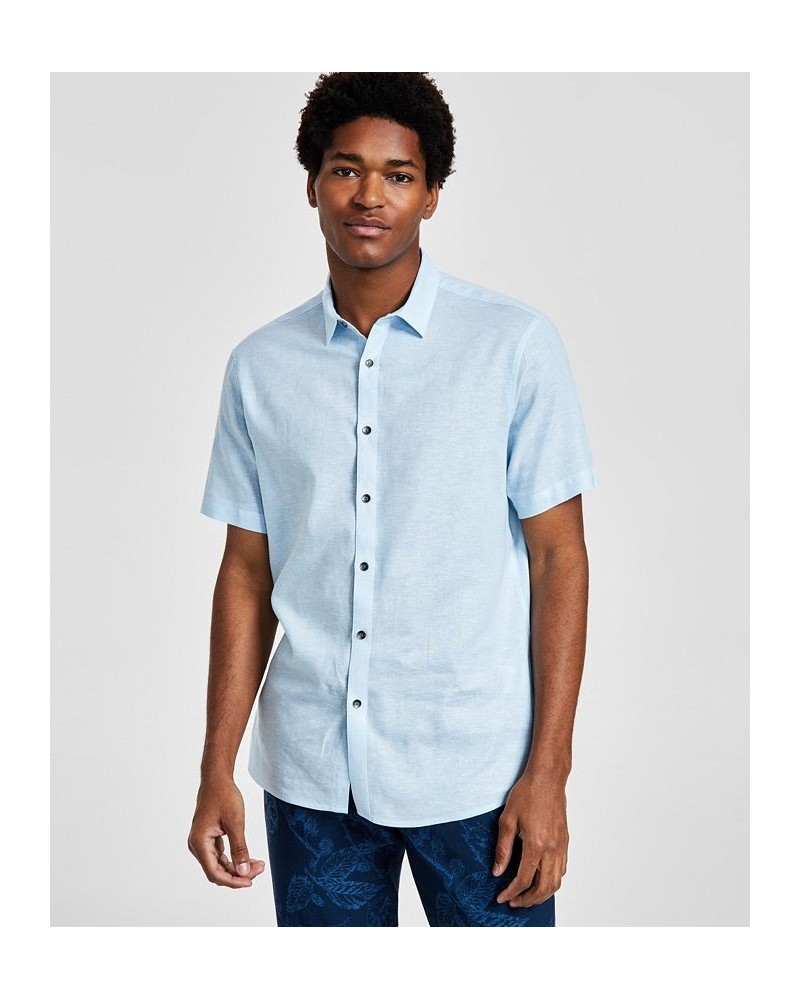 Men's Regular-Fit Linen Shirt PD04 $20.16 Shirts