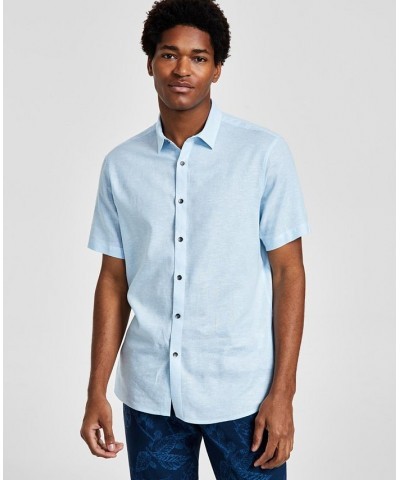 Men's Regular-Fit Linen Shirt PD04 $20.16 Shirts