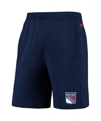 Men's Branded Navy New York Rangers Authentic Pro Travel and Training Performance Shorts $28.55 Shorts