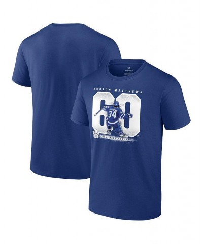 Men's Branded Auston Matthews Blue Toronto Maple Leafs Goal Record T-shirt $22.56 T-Shirts