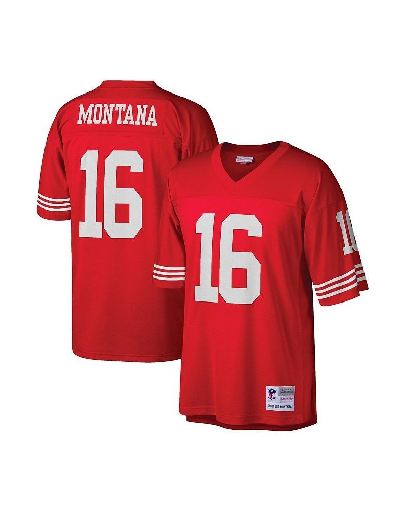 Men's Joe Montana Scarlet San Francisco 49ers Big and Tall 1990 Retired Player Replica Jersey $52.70 Jersey