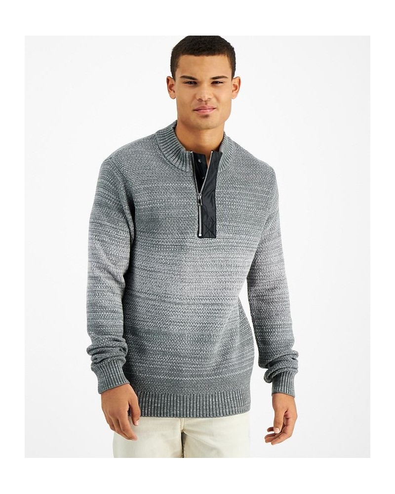 Men's Quarter-Zip OmbrÉ Sweater PD04 $20.75 Sweaters