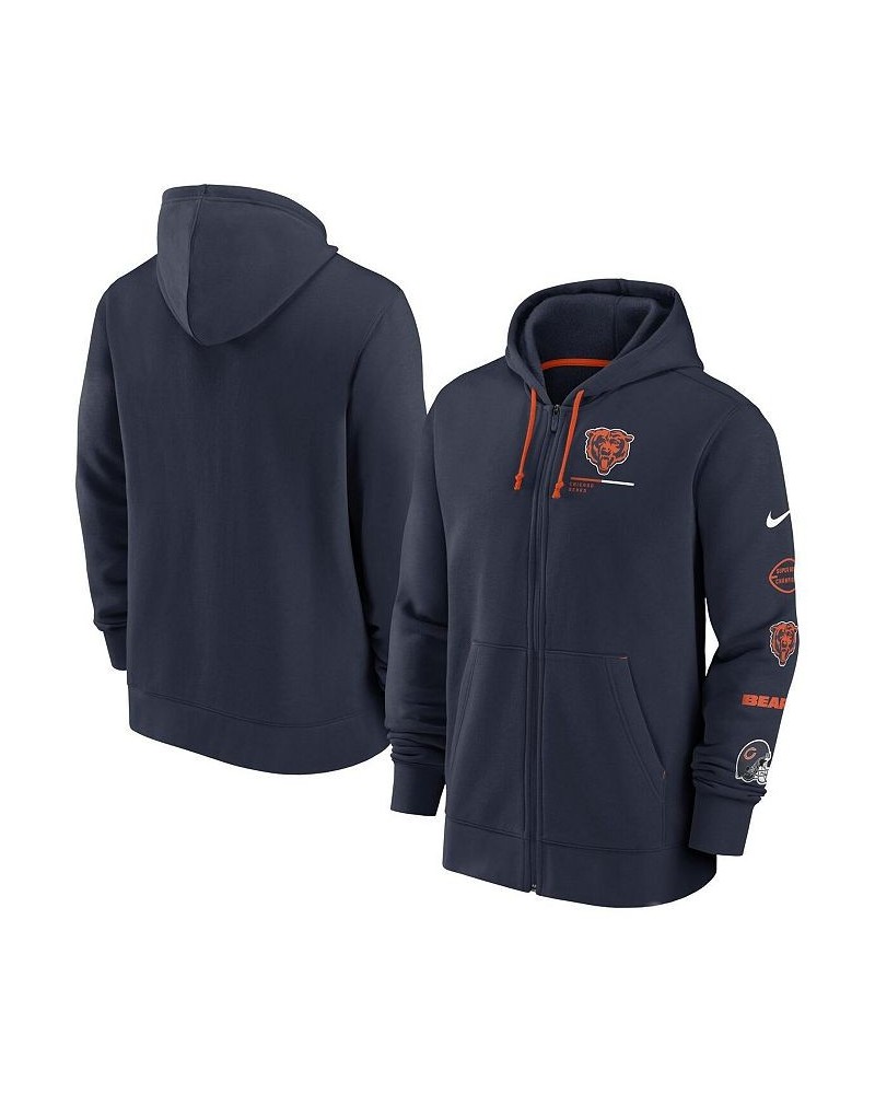 Men's Navy Chicago Bears Surrey Full-Zip Hoodie $38.00 Sweatshirt