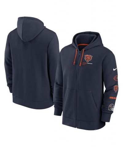 Men's Navy Chicago Bears Surrey Full-Zip Hoodie $38.00 Sweatshirt