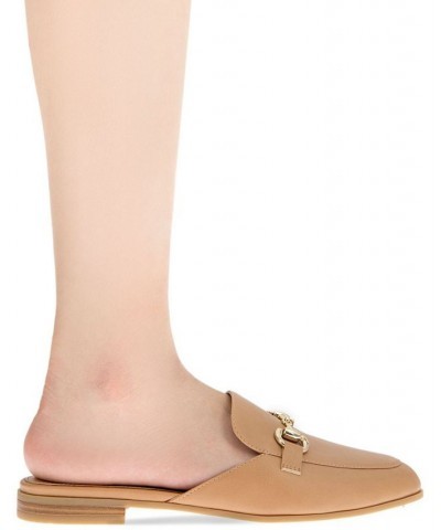 Women's Zorie Mule Loafers Tan/Beige $50.49 Shoes