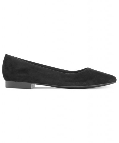 Vivien Pointed-Toe Flats Black Kidsuede $51.70 Shoes