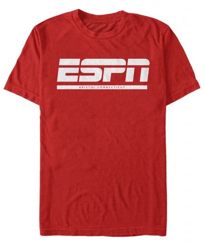 Men's ESPN Bristol Short Sleeve Crew T-shirt Red $17.15 T-Shirts