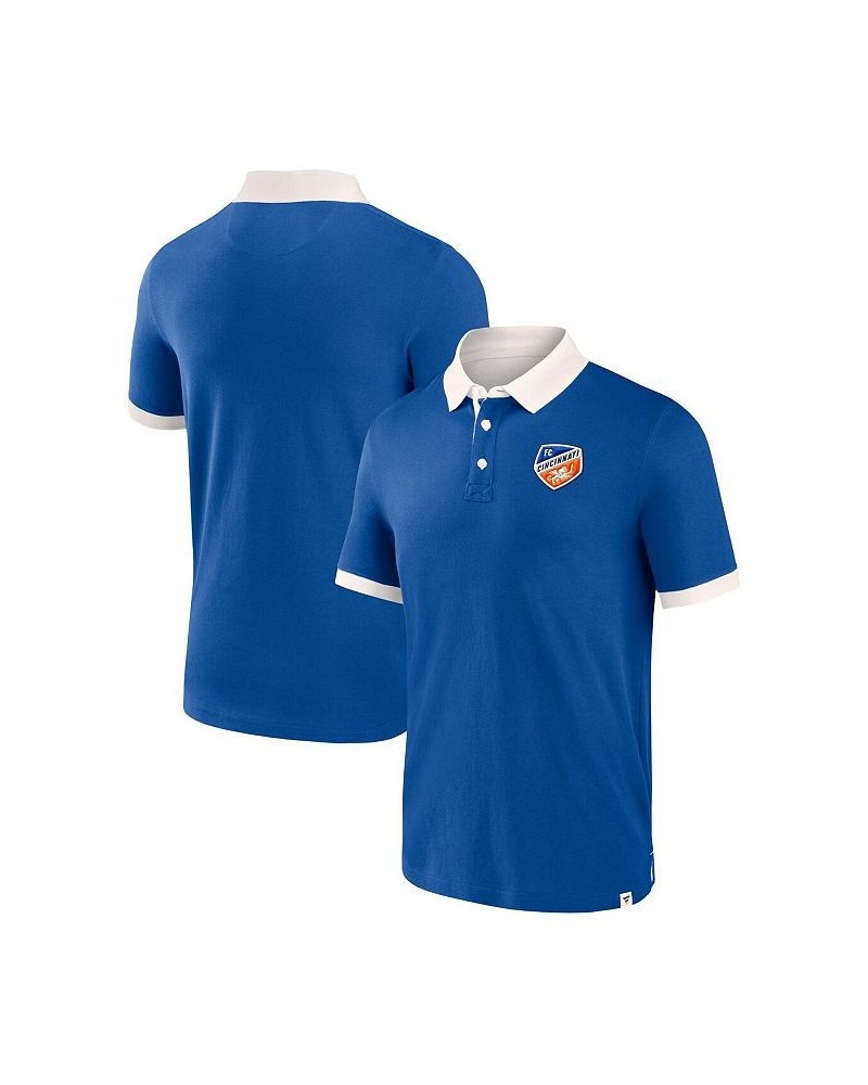 Men's Branded Blue FC Cincinnati Second Period Polo Shirt $28.80 Polo Shirts