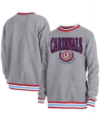 Men's Heather Gray St. Louis Cardinals Throwback Classic Pullover Sweatshirt $40.50 Sweatshirt