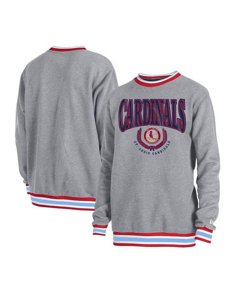 Men's Heather Gray St. Louis Cardinals Throwback Classic Pullover Sweatshirt $40.50 Sweatshirt