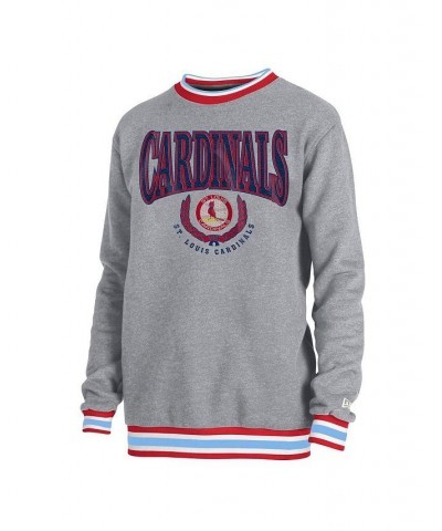 Men's Heather Gray St. Louis Cardinals Throwback Classic Pullover Sweatshirt $40.50 Sweatshirt