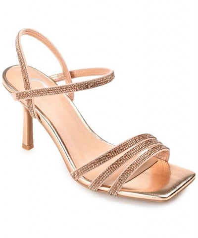 Women's Coraa Rhinestone Stilettos Gold $35.20 Shoes