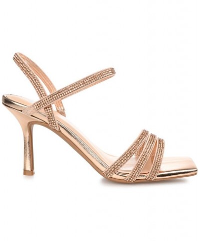 Women's Coraa Rhinestone Stilettos Gold $35.20 Shoes