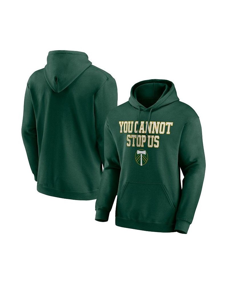 Men's Green Portland Timbers Scoreboard Pullover Hoodie $31.79 Sweatshirt