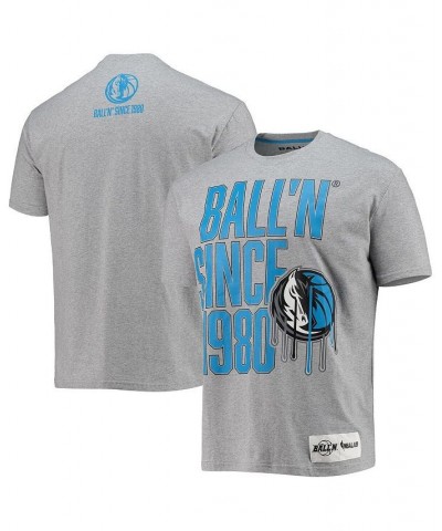 Men's Heathered Gray Dallas Mavericks Since 1980 T-shirt $15.98 T-Shirts