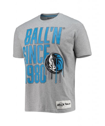 Men's Heathered Gray Dallas Mavericks Since 1980 T-shirt $15.98 T-Shirts