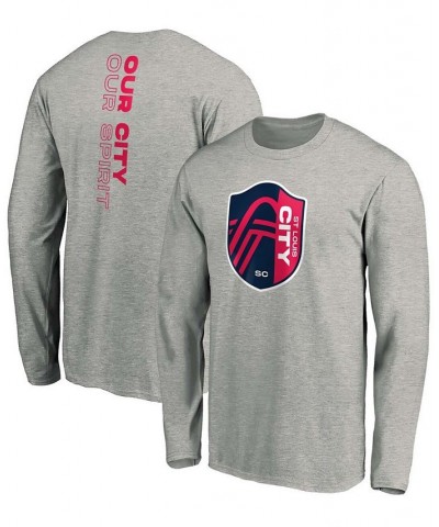 Men's Heather Gray St. Louis City SC Our City Long Sleeve T-shirt $22.19 T-Shirts