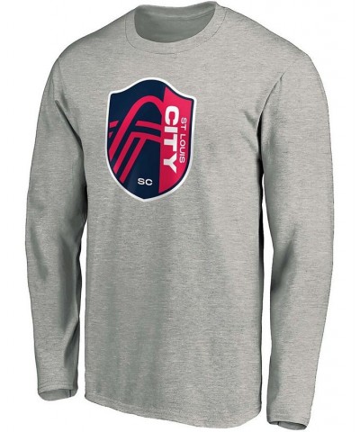 Men's Heather Gray St. Louis City SC Our City Long Sleeve T-shirt $22.19 T-Shirts