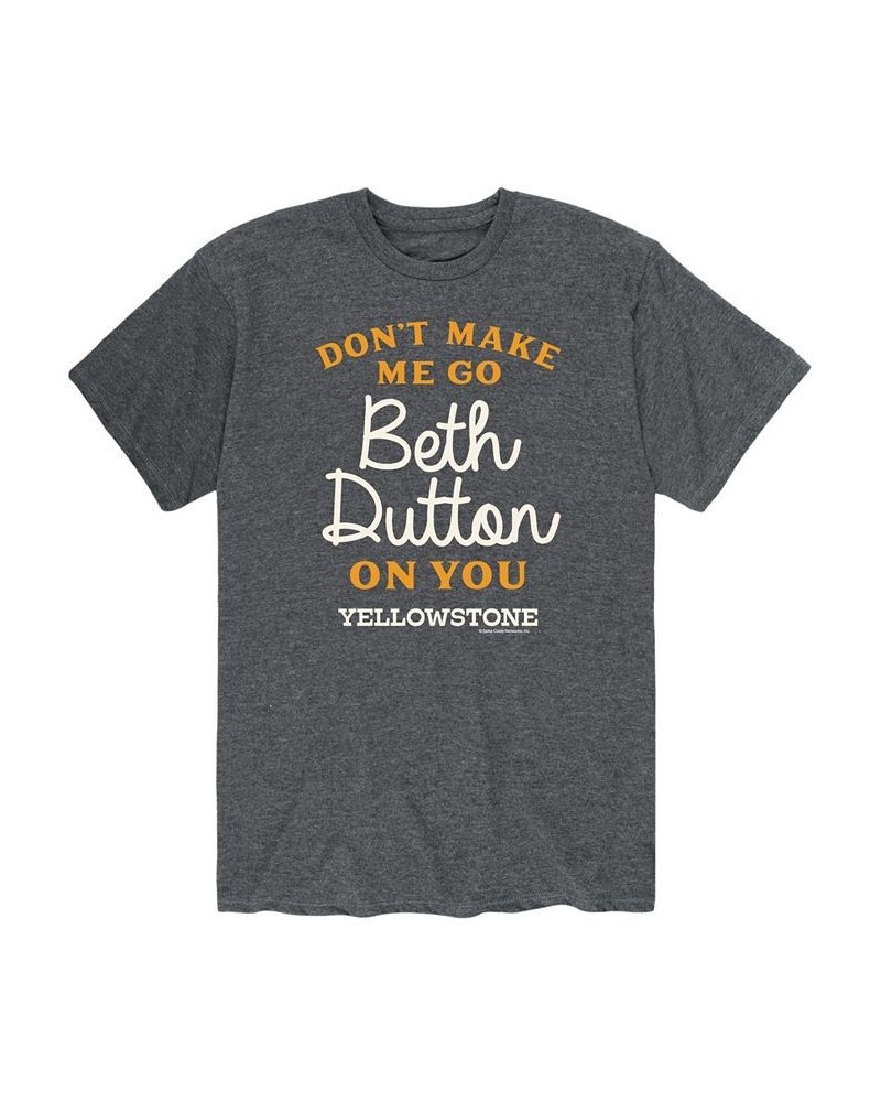 Men's Yellowstone Don't Make Me Go Beth Dutton T-shirt $18.19 T-Shirts