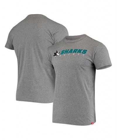 Men's Heathered Gray San Jose Sharks Hockey Comfy Tri-Blend T-shirt $26.54 T-Shirts