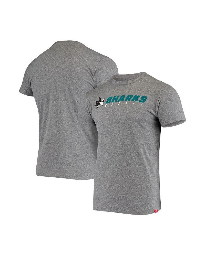 Men's Heathered Gray San Jose Sharks Hockey Comfy Tri-Blend T-shirt $26.54 T-Shirts