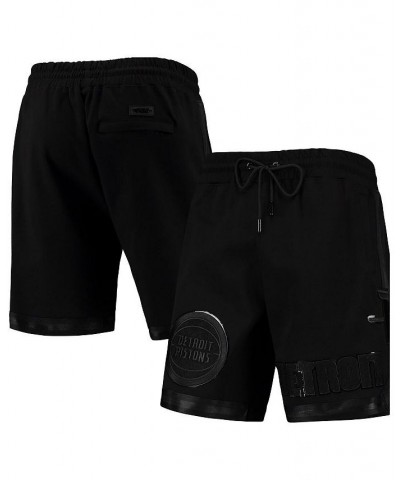 Men's Detroit Pistons Triple Black Gloss Shorts $34.10 Shorts